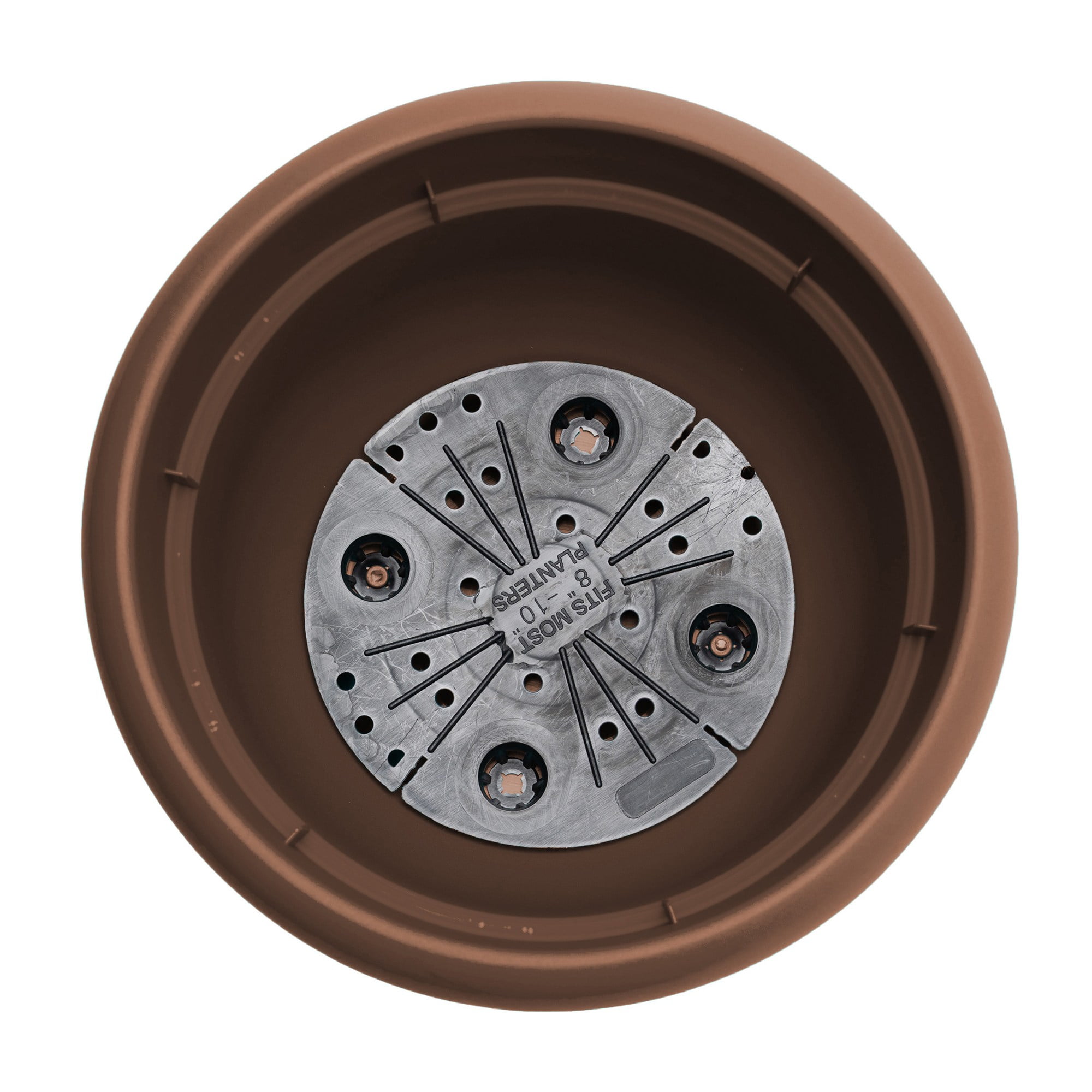 Bloem Ariana Pot Planter: 16" - Chocolate - Durable Resin Pot, For Indoor and Outdoor Use, Gardening, Self Watering Disk Included, 6 Gallon Capacity