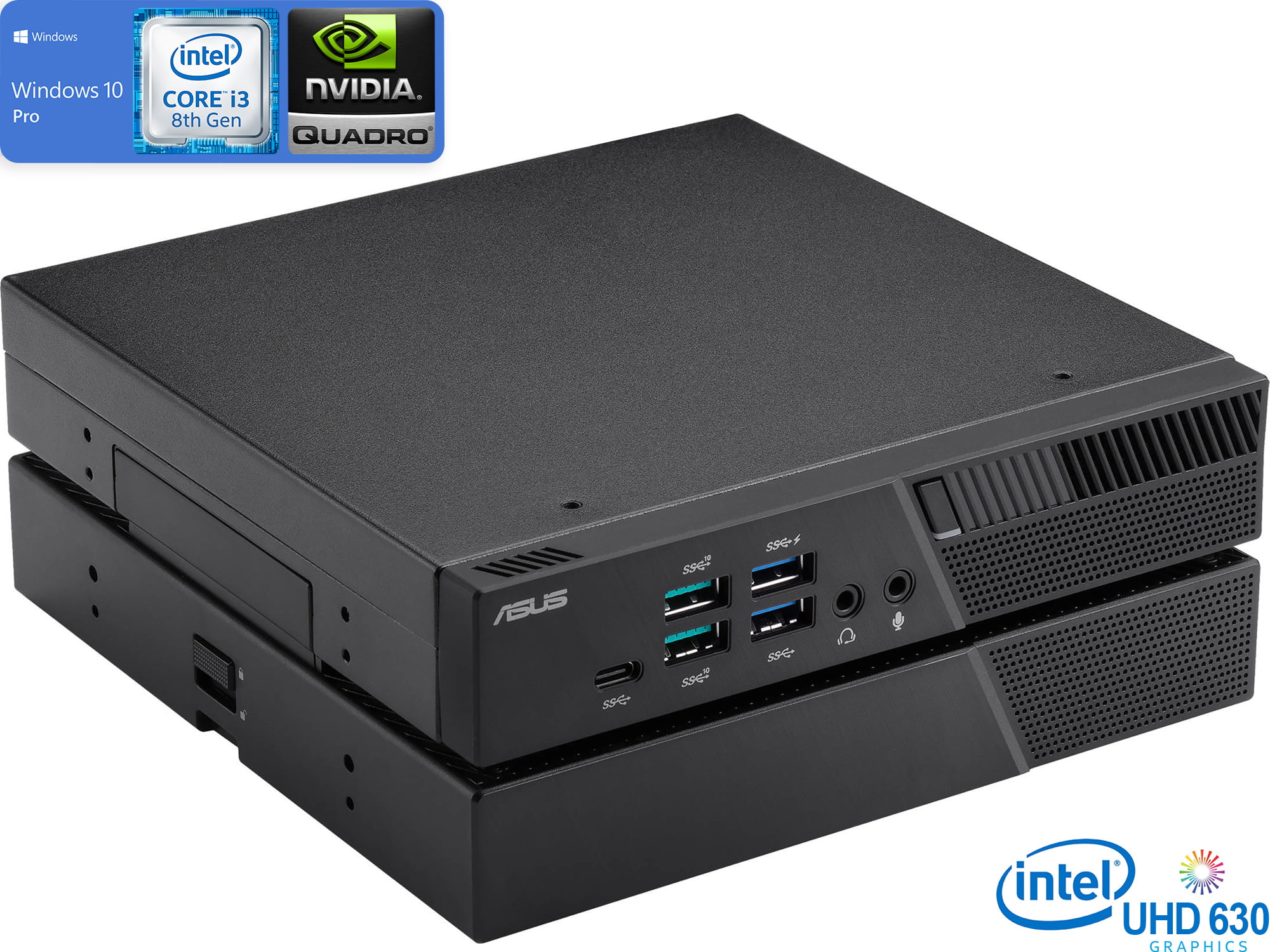ASUS PB60G Mini PC, Intel Core i3-8100T 3.1GHz, 8GB RAM, 256GB NVMe SSD, NVIDIA Quadro HDMI, DisplayPort, Mini Wi-Fi, Bluetooth, Windows 10 Pro (PB60G-B3013ZD) - Walmart.com