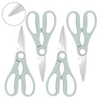 FACEGA 4Pcs Scissors All Purpose,Pp Handle 7.7" Sewing Scissors,Opening A Bottle Cap Embroidery Scissors,Green