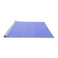 thumbnail image 2 of Ahgly Company Machine Washable Indoor Round Solid Blue Modern Area Rugs, 5' Round, 2 of 4