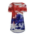 thumbnail image 4 of Lilgiuy Women Casual T-shirt Independence Day Printed Round Neck Blouse Short Sleeve Pullover Tops, 4 of 4