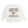 thumbnail image 4 of Women's Gameday Couture White Florida State Seminoles Premium Fleece Drop Shoulder Oversized Pullover Sweatshirt, 4 of 4
