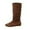 Coffee, variant on Boots for Women,Mid Calf Boots Flat Side Zipper Casual Comfortable On Ankle Footwear For Everyday Walking And Outfits,Knee High Boots Women,Red,8.5