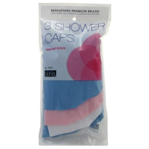 Siris 3 Shower Caps (Assorted Colors) (Pack of 2)