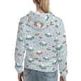 thumbnail image 7 of Lsque Spaceship Pattern Casual Women's Hoodie,Hooded Sweatshirt with Kangaroo Pocket,Pullover Hoodie with Eye-catching Drawstrings-X-Large, 7 of 7