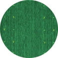 thumbnail image 1 of Ahgly Company Indoor Round Abstract Green Contemporary Area Rugs, 7' Round, 1 of 1