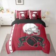 thumbnail image 2 of Castle Fairy Gamer Football Rugby Boy Girl Twin Bedding Sets 7-Piece,Sport Game Bedding Comforter Set Microfiber,Stars Print Breathable Sheet Sets,Lightweight Room Decor,Reversible, 2 of 8