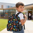 thumbnail image 3 of KUIFORTI Orange Dinosaur Toddler Backpack Boys Girls Kids School Bag with Multiple Organizer Pockets Adjustable Straps for Preschool Kindergarten Back to School Gifts, 3 of 7