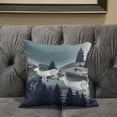thumbnail image 5 of Amrita Sen Designs CAPL742BrCDS-ZP-20x20 20 x 20 in. Running Reindeer Broadcloth Indoor & Outdoor Zippered Pillow - Grey & Blue, 5 of 5