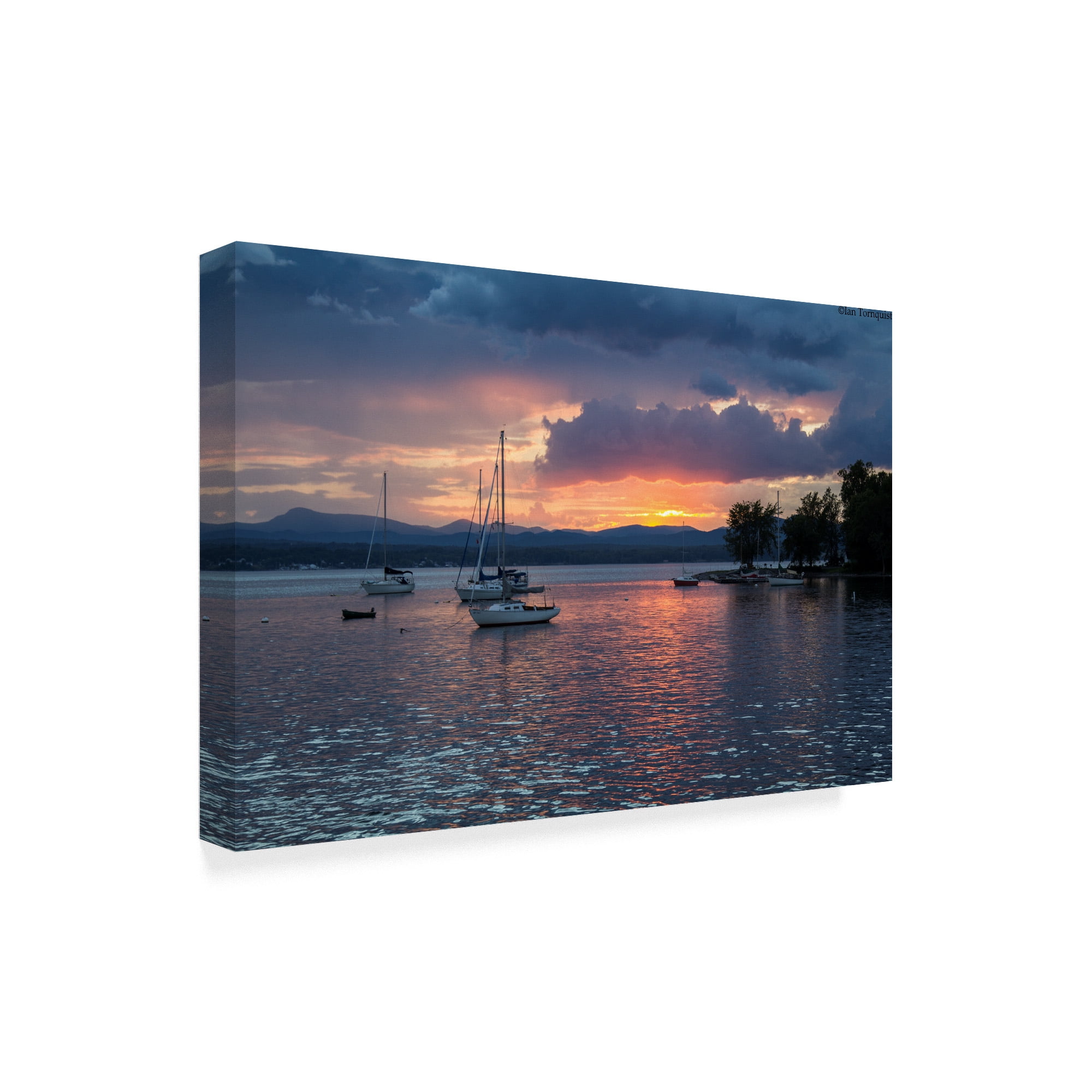 Trademark Fine Art 'Dusk On Lake Champlain' Canvas Art by Ian Tornquist