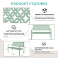 thumbnail image 2 of Grand Patio Garden Benches with Anti-Rust Steel Metal Frame for Front Porch, Mint Green, 2 of 8