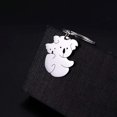 thumbnail image 3 of Llaveros con colgante de oso koala de acero inoxidable para mamá y niño koala, diseño hueco, llaveros con dijes de animales encantadores para mujeres, hombres y adolescentes, 3 of 5