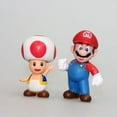 thumbnail image 2 of 6pc Super Mario Bros Peach Toad Mario Luigi Yoshi Donkey Kong Action Figure Toys, 2 of 5