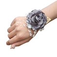thumbnail image 1 of Pin para la muñeca con cuentas de hojas de oro, popular en Europa y América, ramillete de perlas y diamantes de imitación, para novia y novio, suministros para fiestas, 1 of 6