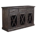 thumbnail image 4 of Home Square 7 Piece Dining Set with Dining Table 4 Chairs 1 Bench and Sideboard, 4 of 16