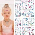 thumbnail image 1 of 12 Sheets Kids Temporary Tattoo Cartoon Cute Mermaid Tattoo Sticker Body Sticker, 1 of 8