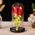 thumbnail image 2 of Coofit Valentine Rose Dome Realistic - LED Festive Light up Rose Flower in Glass Dome, 2 of 10