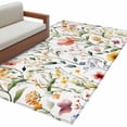 thumbnail image 6 of Colored Flower Area Rug 3x5 Washable Rug Non Slip Green Leaf Aesthetics Pastel Spring Plant Large Area Rug Indoor Floor Carpet for Entryway Bedroom Kitchen Living Room Home Office Dining Room Nursery, 6 of 8