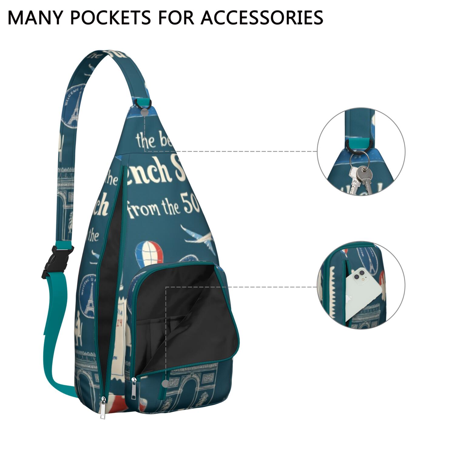 Tower Travel Sling Bag AntiTheft Sling Shoulder Bag for Cycling Mountain Climbing