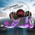 thumbnail image 3 of Hoverstar Flash Wheel Hover board 6.5 In. Bluetooth Speaker with LED Light Self Balancing Wheel Electric Scooter , Chrome Purple, 3 of 7