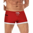 thumbnail image 6 of COOFANDY Men's Swimwear Swimsuits Solid Basic Swim Boxer Trunks Board Shorts with Zipper Pockets, 6 of 10