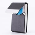 thumbnail image 5 of WUXIAB Business Card Holder,Pu Leather Metal Case,Slim Pocket Card Carrier,Magnetic Shut Name Card Holder,Blocking Unisex Meeting Accessory,Sleek Card Storage,Professional Office Organizer Black, 5 of 9