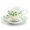 Shamrock, variant on Grace Teaware Shamrock Fine Porcelain Footed Tea Cup and Saucer, Multicolor