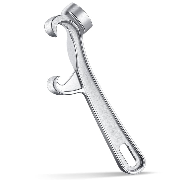 Romooa Abridor de Cubos de Aluminio Abridor de Cubos de 5 Galones Cubos Plateados Llave para Tapas Abrelatas de Metal Herramienta para Quitar Tapas para Uso Industrial doméstico (1 Pieza) 21 cm