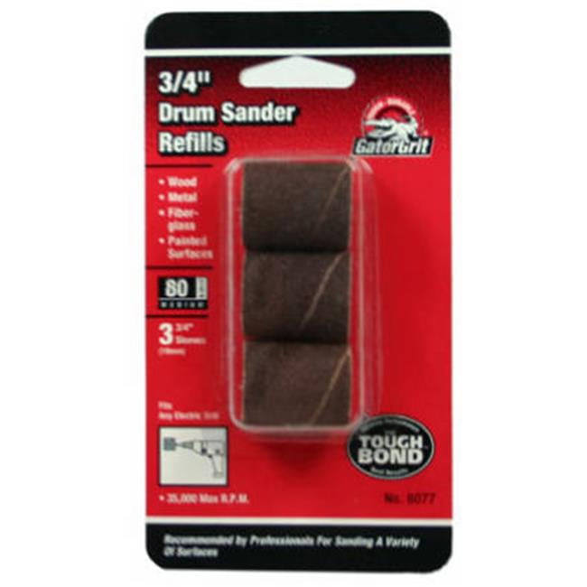 Gator 1 In. x 3/4 In. 80 Grit Drum Sander Refills (3Pack) 6077