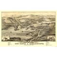 thumbnail image 3 of Stoner 24x17 Black Modern Framed Museum Art Print Titled - New Castle Damariscotta Maine - Stoner 1878, 3 of 5