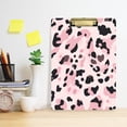 thumbnail image 6 of 12.5x9 Inch Acrylic Clipboard with Metal Clip – Single-Sided Print & Retractable Hook，Pink and Red Leopard Print, 6 of 8