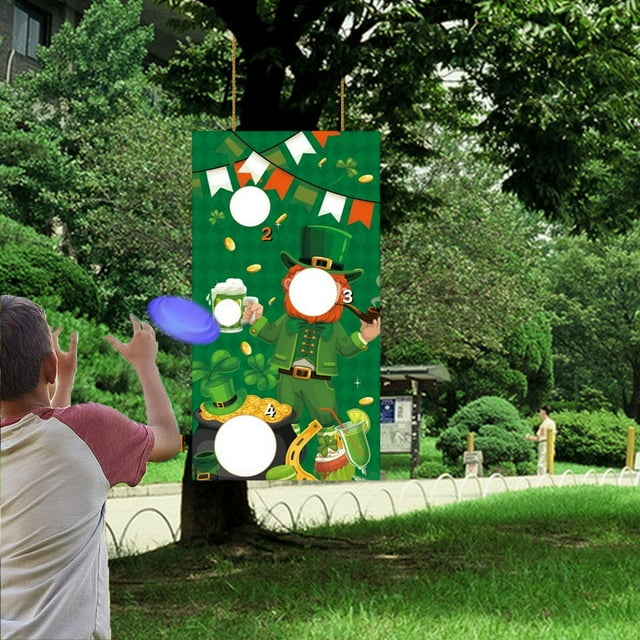Divertido juego de lanzamiento, pancarta temática reutilizable, bolsa de arena colgante, juego de lanzamiento, pancarta para niños y adultos, juguete Bebidas shamjiam Juguetes para lanzar sacos de arena