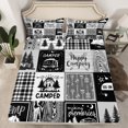thumbnail image 3 of Erosebridal Rv Sheet Set Plaid Camper Bed Sheets King Rustic Farmhouse Camping Bunk Bedding Set Camper Accessories For Travel Trailers,Woodland Travel Fitted Sheet + Flat Sheet + 2 Pillow Cases, 3 of 6