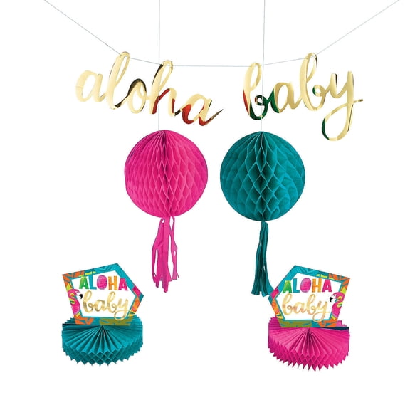 Aloha Baby Shower Decor Kit - Party Decor - 5 Pieces