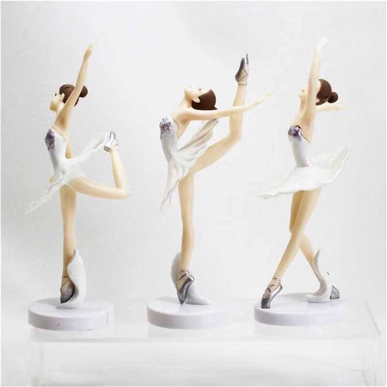 Yueton 30-Pack Cute Ballet Girl & Tutu Cake Toppers - Glitter Cupcake Decorations For Baby Showers, Birthdays, Weddings