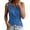 Blue, variant on Women Wrap Tank Tops Cotton Linen Front Knot Casual Summer Slim Fit Stylish Tops for Daily Vacation