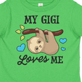 thumbnail image 4 of Inktastic My Gigi Loves Me with Sloth and Hearts Boys or Girls Toddler T-Shirt, 4 of 5