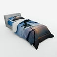 thumbnail image 3 of Ambesonne Tropical Bedding Set 4 Pcs, Sunset Beach Thailand, Queen, Blue Black Pale Pink, 3 of 3