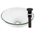 thumbnail image 2 of Novatto TIG-8048ORB Bonificare Glass Vessel Bathroom Sink Set, Oil Rubbed Bronze, 2 of 5