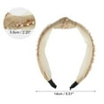 thumbnail image 2 of Unique Bargains 1 Pcs Women Knotted Headbands Fashion Bead Knot Headband Hair Accessories Beige, 2 of 7