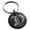 Black, variant on Stainless Steel Letter D Initial Royal Monogram Engraved Small Medallion Circle Charm Keychain Keyring