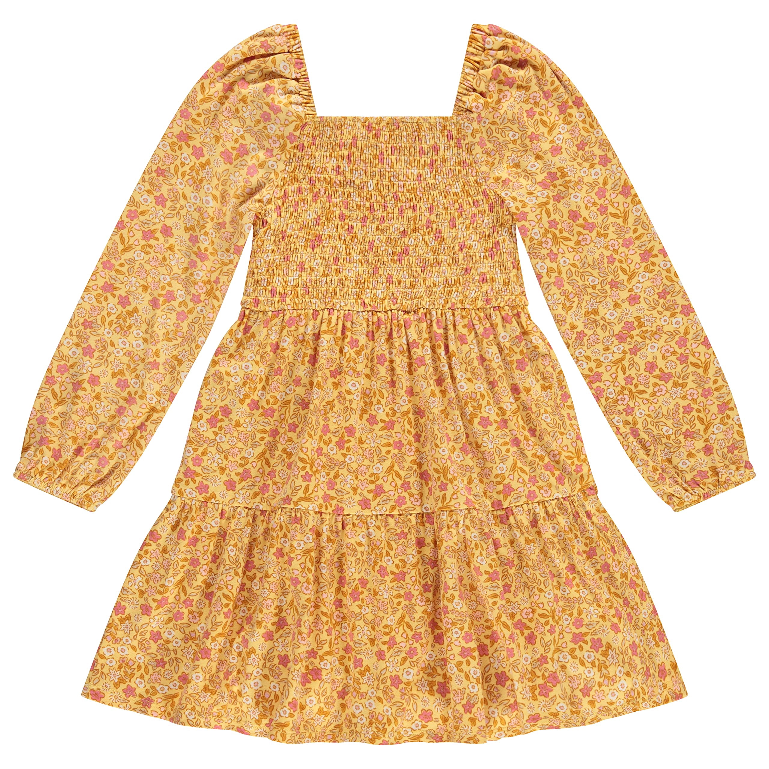BTween Girls' 4-Pack Fall Outfit: Dress, Skirt, Tee, Leggings, Yellow, 4