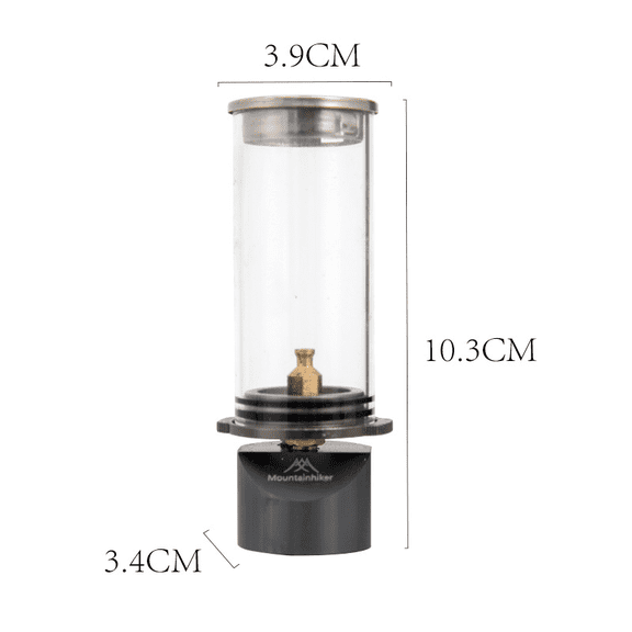 Camping Gas Lamp, Adjustable Brightness, Portable Outdoor Camping Lights, Metal Glass Tent Light for Fishing, Hiking, Mountaineering, Gas Lantern 4.1 x 1.5 in / 10.3 x 3.9 cm
