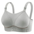 thumbnail image 2 of Bxsruta Sports Bras for Women, Woman Color Comfortable Hollow Out Perspective Bra Underwear No Rims, Gray, 2 of 7