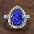 thumbnail image 2 of ELYA Jewelry Women's Pear-Cut Blue Cubic Zirconia Sterling Silver Ring, 2 of 4