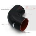 thumbnail image 3 of JDM Sport Universal for Forced Induction Cars 2.75" Inch 90 Degree Elbow Bend Angle Silicone Coupler Hose Tube (Black/Red) - Turbo Intercooler Pipe Piping Intake Upgrade, 3 of 4