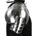 thumbnail image 2 of Medieval Knight Pauldrons 18 Gauge Steel Shoulder with Gorget Neck Armour, 2 of 5