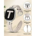 thumbnail image 4 of Wearlizer Leather Band Compatible with Versa 3 Bands/Sense Bands/Sense 2 Bands/Versa 4 Bands for Women, Dressy T-Shape Metal Buckle Leather Strap, 4 of 6