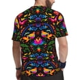 thumbnail image 2 of Wukai Mexican Flower Traditional1 Print Men's Short-Sleeved Mesh T-Shirt,Quick-Dry Short Sleeve Workout T-Shirt-XX-Large, 2 of 8