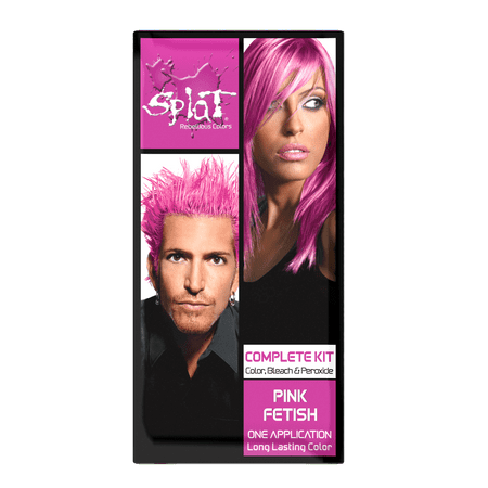 Splat 30 Wash Pink Fetish Hair Color Kit Semi Permanent Dye Walmart Com Walmart Com
